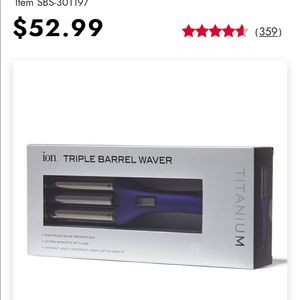 Ion titanium triple barrel waver
